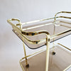 Vintage gilt-metal serving trolley