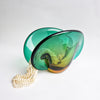 Vintage Murano glass shell bowl by Seguso dalla Venezia