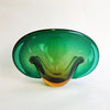 Vintage Murano glass shell bowl by Seguso dalla Venezia