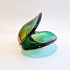 Vintage Murano glass shell bowl by Seguso dalla Venezia