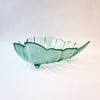 Vintage green glass leaf dish