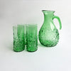 1970s bubble glasses and jug set by Vetreria Etrusca
