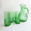 1970s bubble glasses and jug set by Vetreria Etrusca