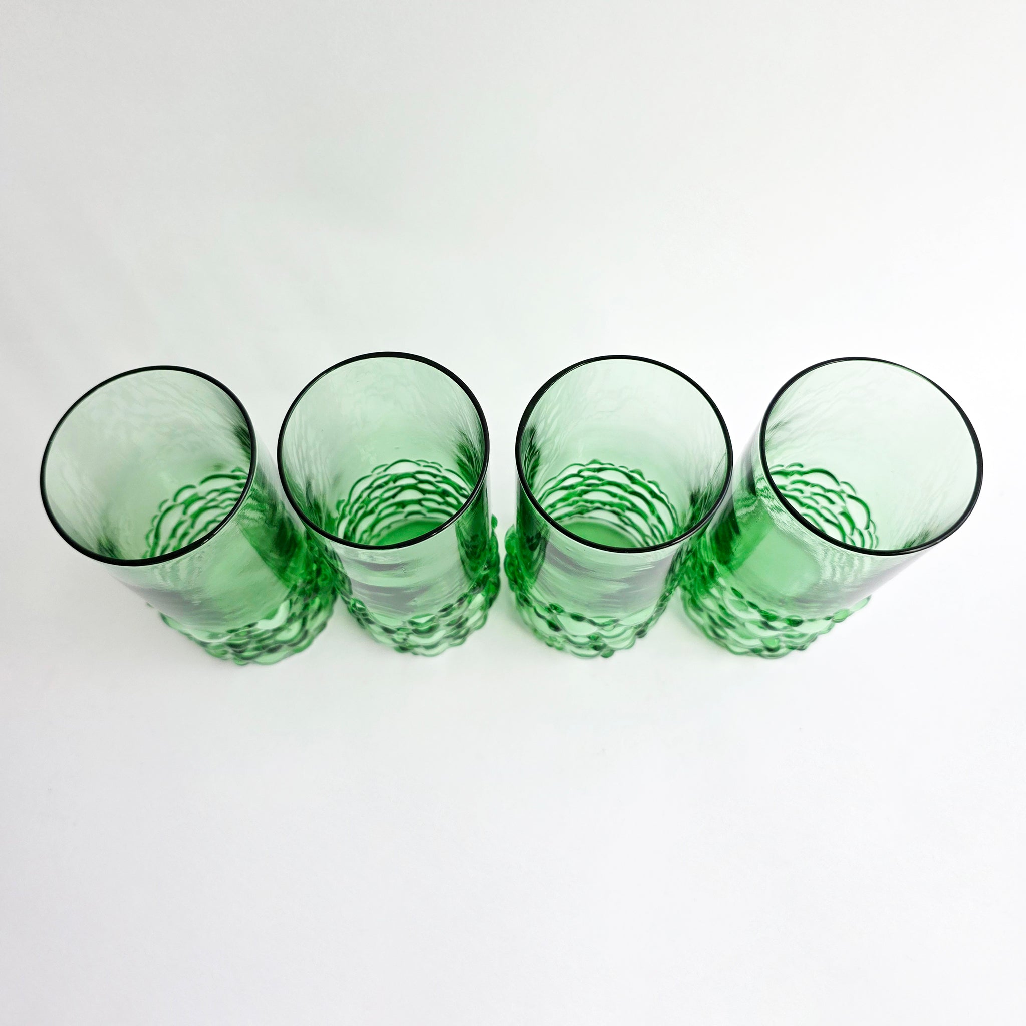 1970s bubble glasses and jug set by Vetreria Etrusca