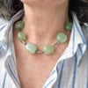 Vintage jade and silver choker necklace