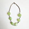 Vintage jade and silver choker necklace
