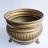 Vintage Italian brass planter with lion's feet