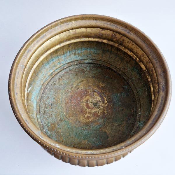 Vintage Italian brass planter with lion's feet