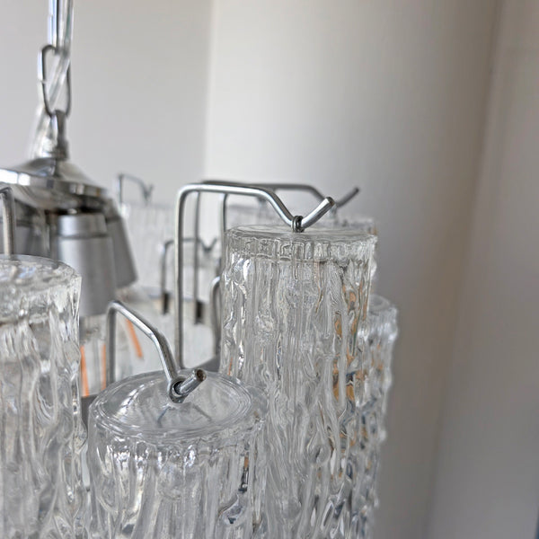 Vintage Murano glass tronchi chandelier