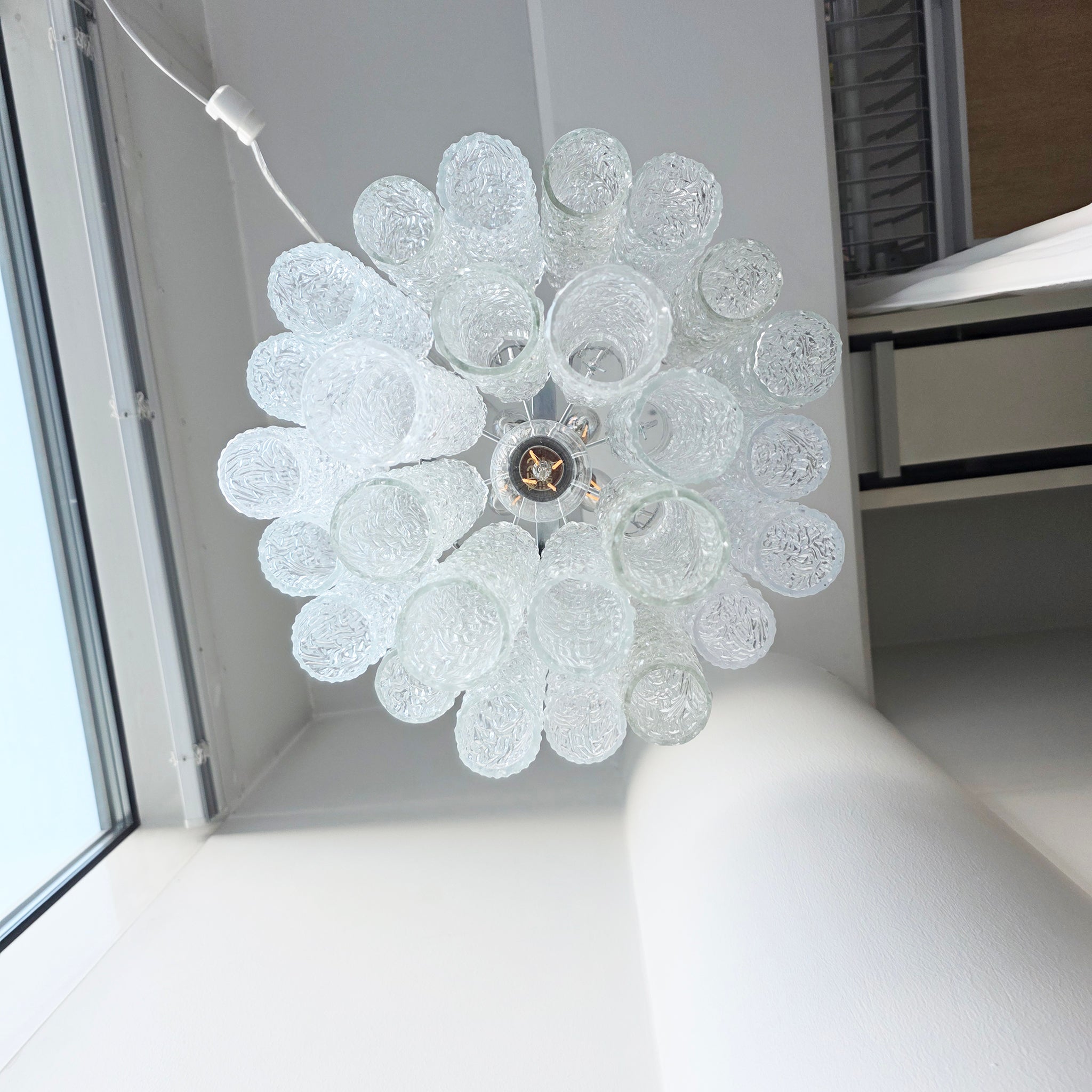 Vintage Murano glass tronchi chandelier