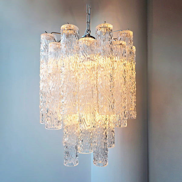 Vintage Murano glass tronchi chandelier