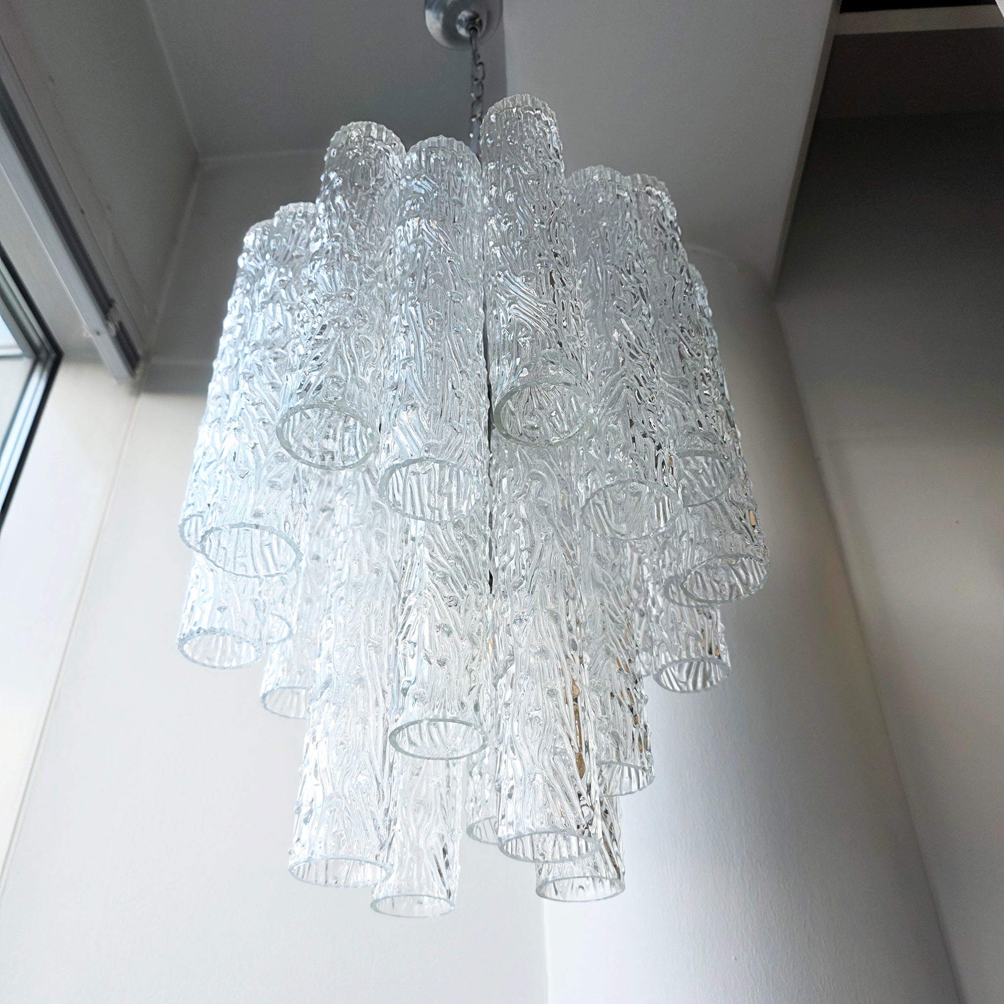 Vintage Murano glass tronchi chandelier
