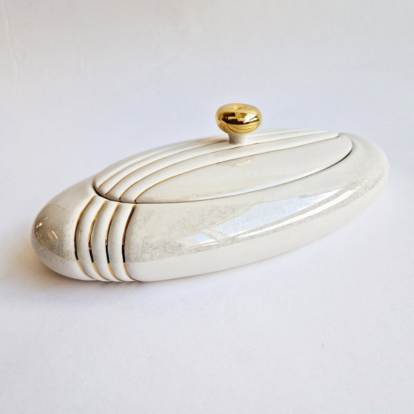 Vintage Bassano large ceramic dresser box