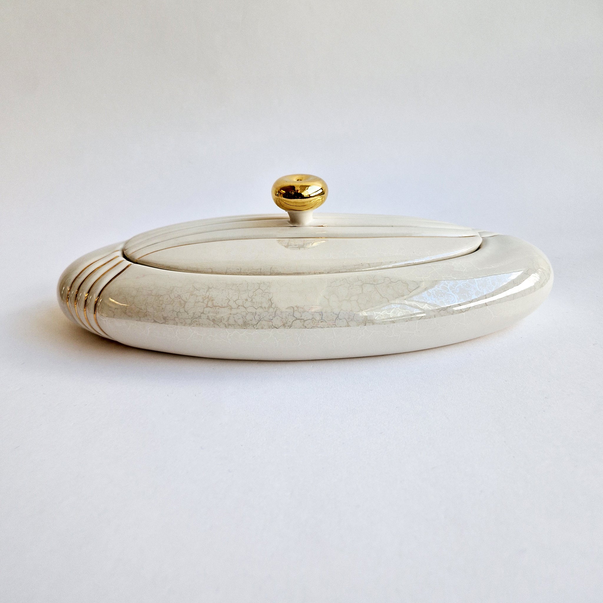 Vintage Bassano large ceramic dresser box