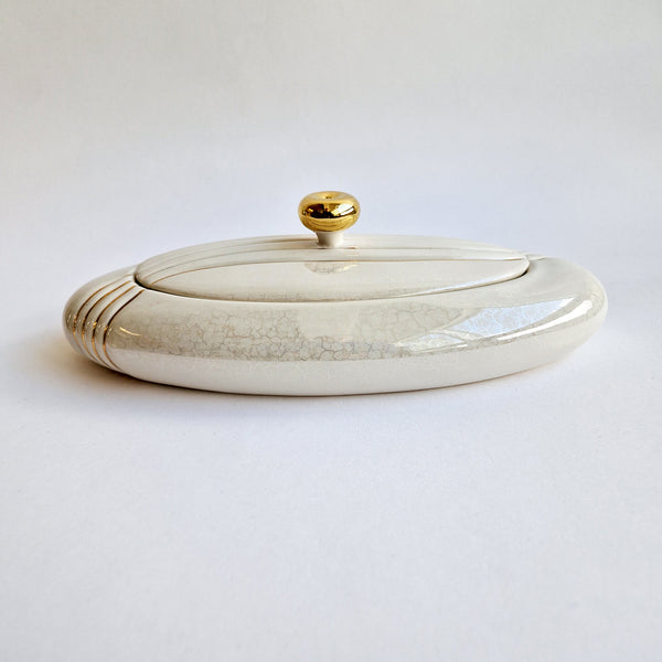 Vintage Bassano large ceramic dresser box