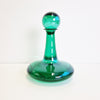 Vintage large green glass decanter with stopper