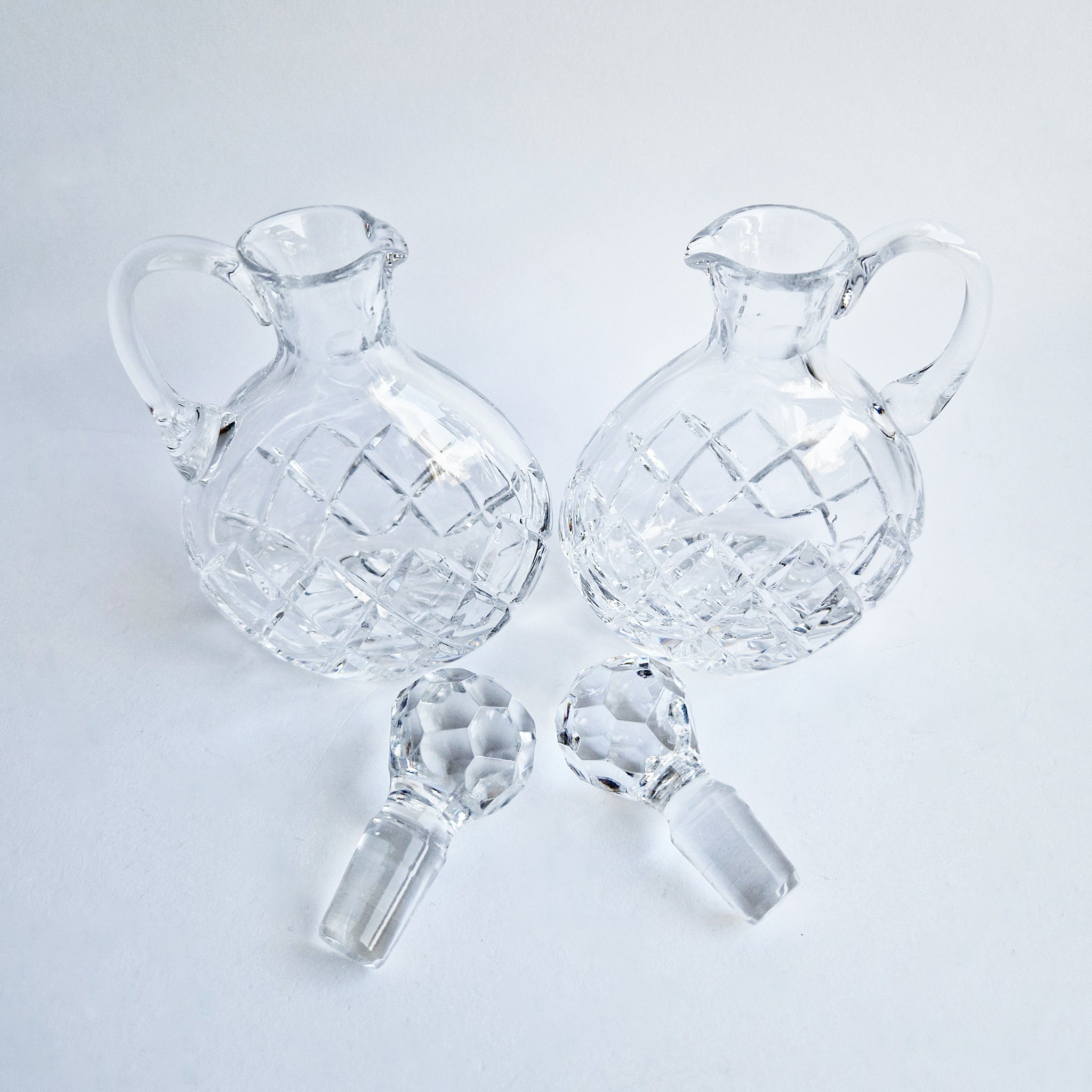 Vintage oil and vinegar silver cruet set by Greggio