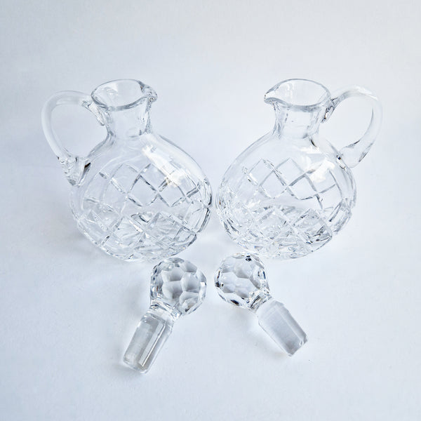 Vintage oil and vinegar silver cruet set by Greggio
