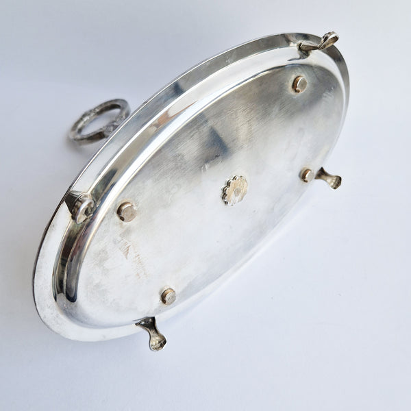 Vintage oil and vinegar silver cruet set by Greggio