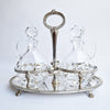 Vintage oil and vinegar silver cruet set by Greggio