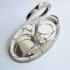 Vintage oil and vinegar silver cruet set by Greggio