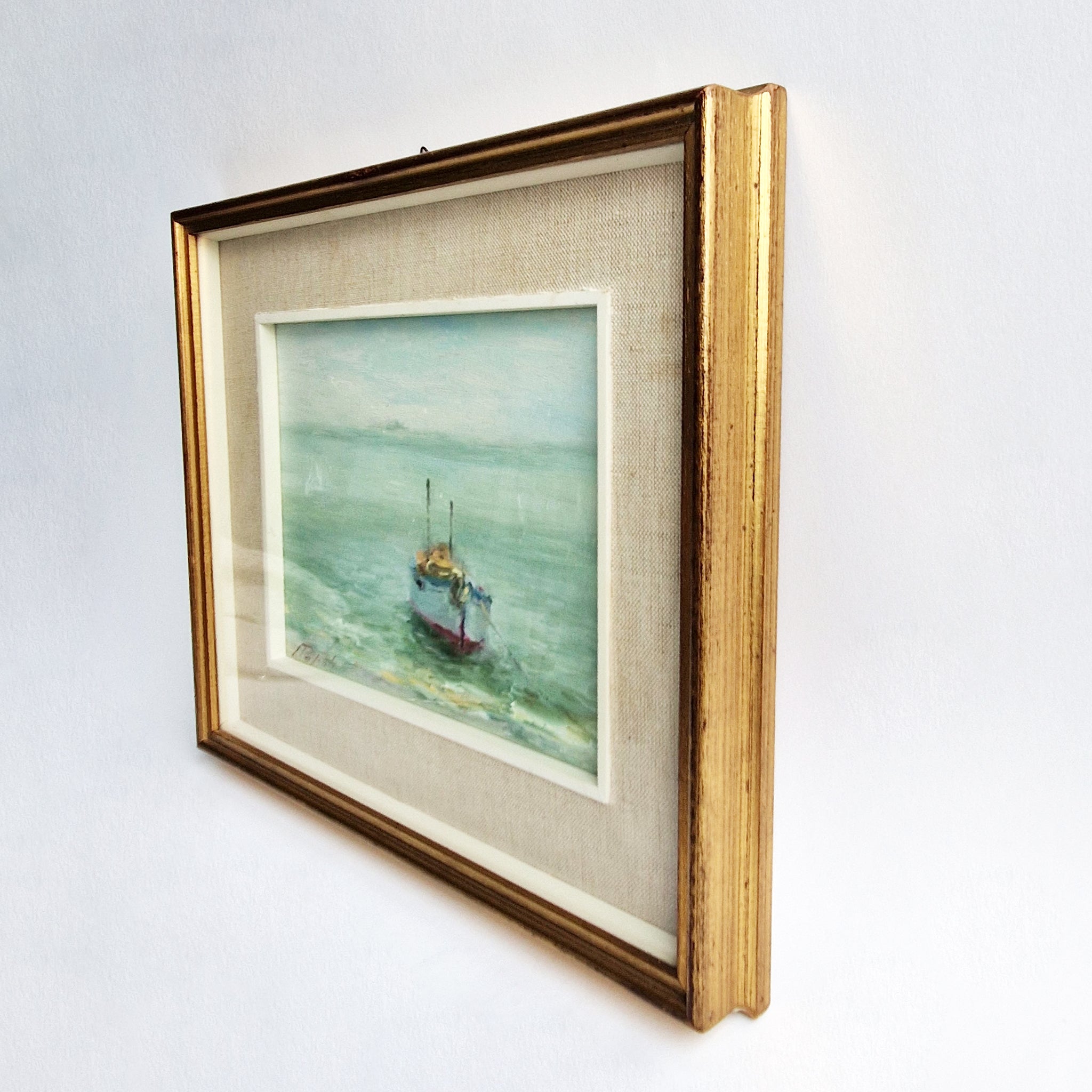 Vintage Italian oil painting by Pietro Pascoli