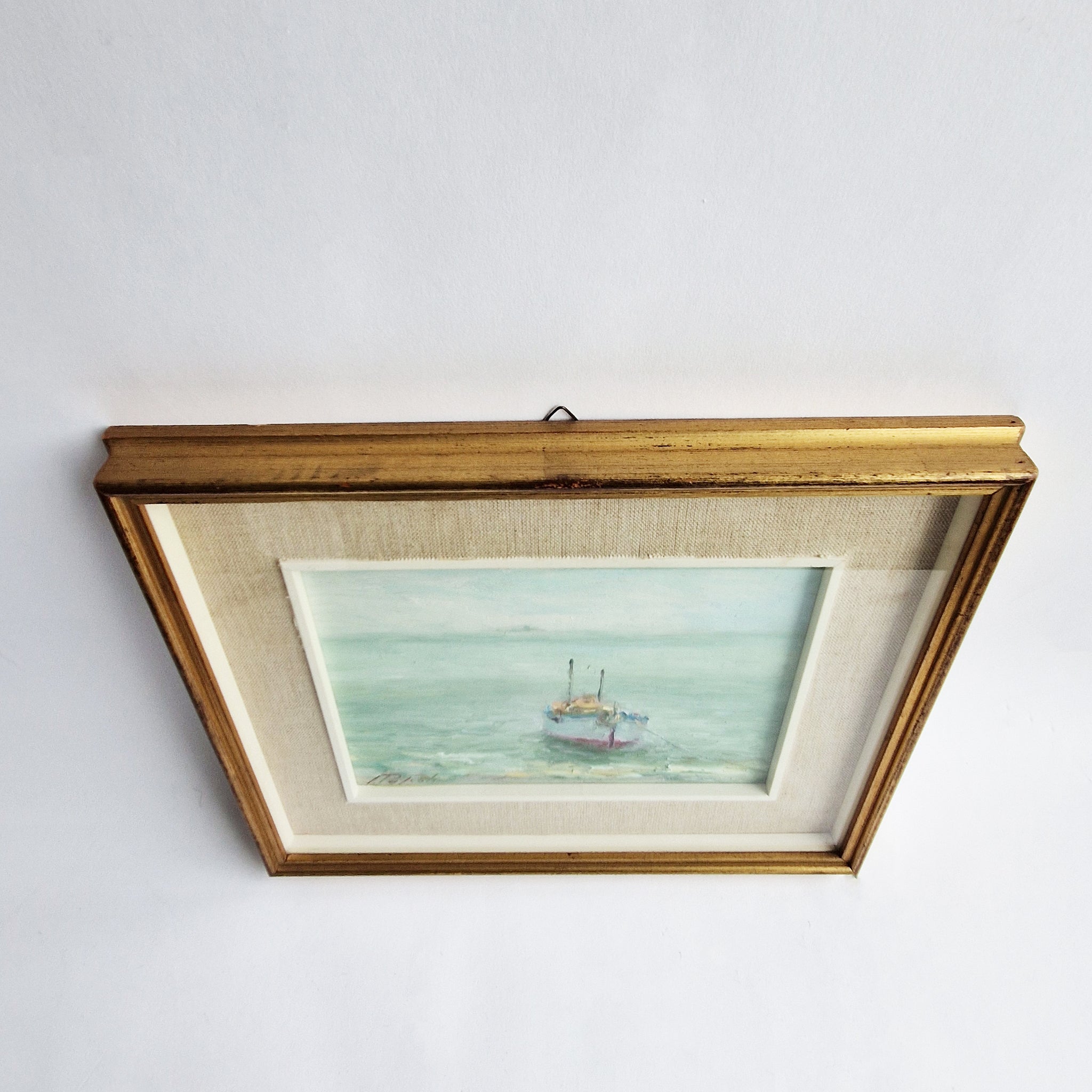 Vintage Italian oil painting by Pietro Pascoli