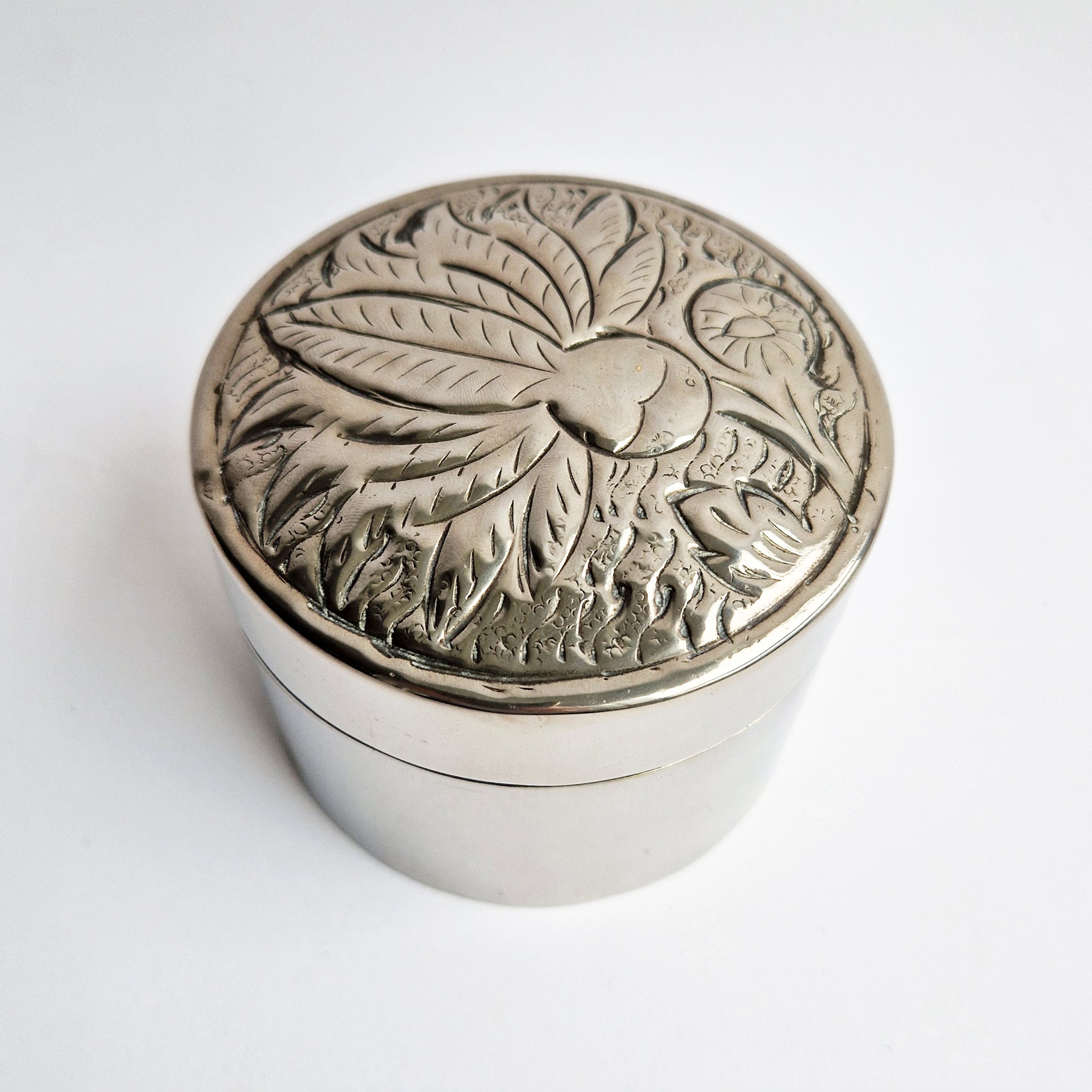Mid-century pewter trinket box