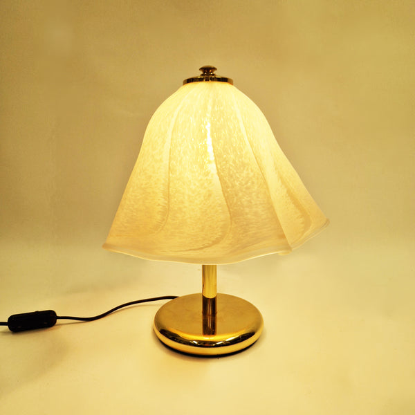 Vintage pink Murano fazzoletto table lamp