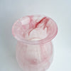 Vintage Italian pink glass vase by Vetreria Lux