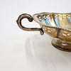 Vintage Italian brass scalloped fruit bowl