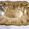 Vintage Italian brass scalloped fruit bowl