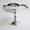 Vintage silvered pedestal bowl