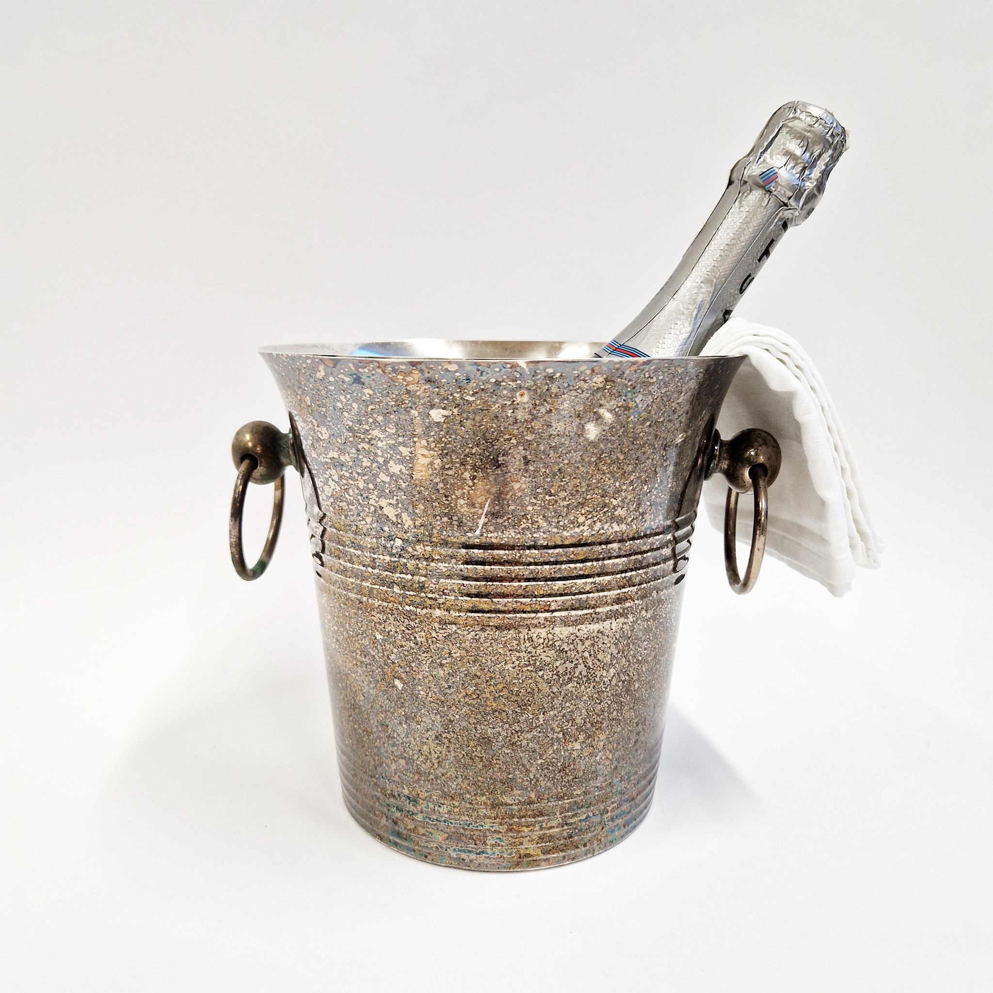 Vintage silver-plated champagne cooler by Bossi de Uberti