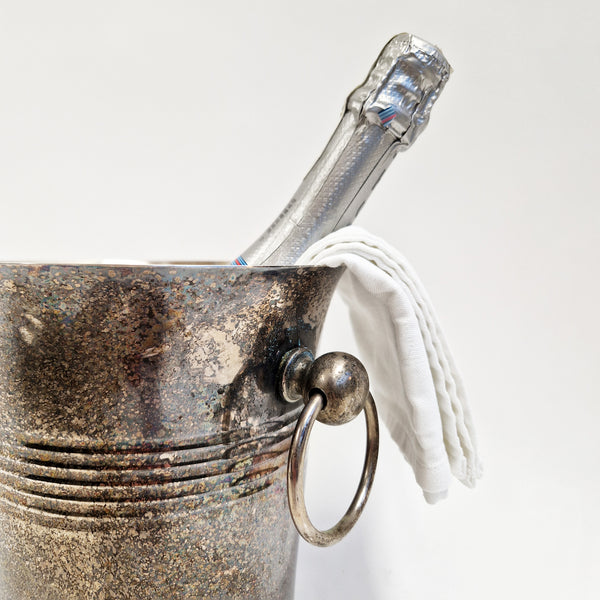 Vintage silver-plated champagne cooler by Bossi de Uberti