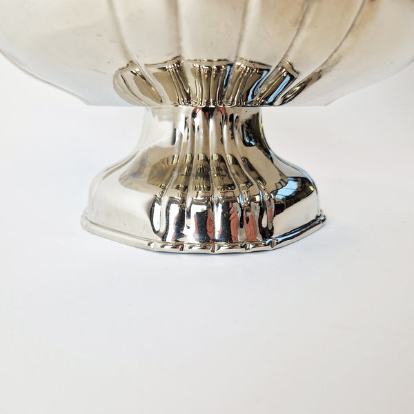 Vintage Italian silver pedestal plated bowl