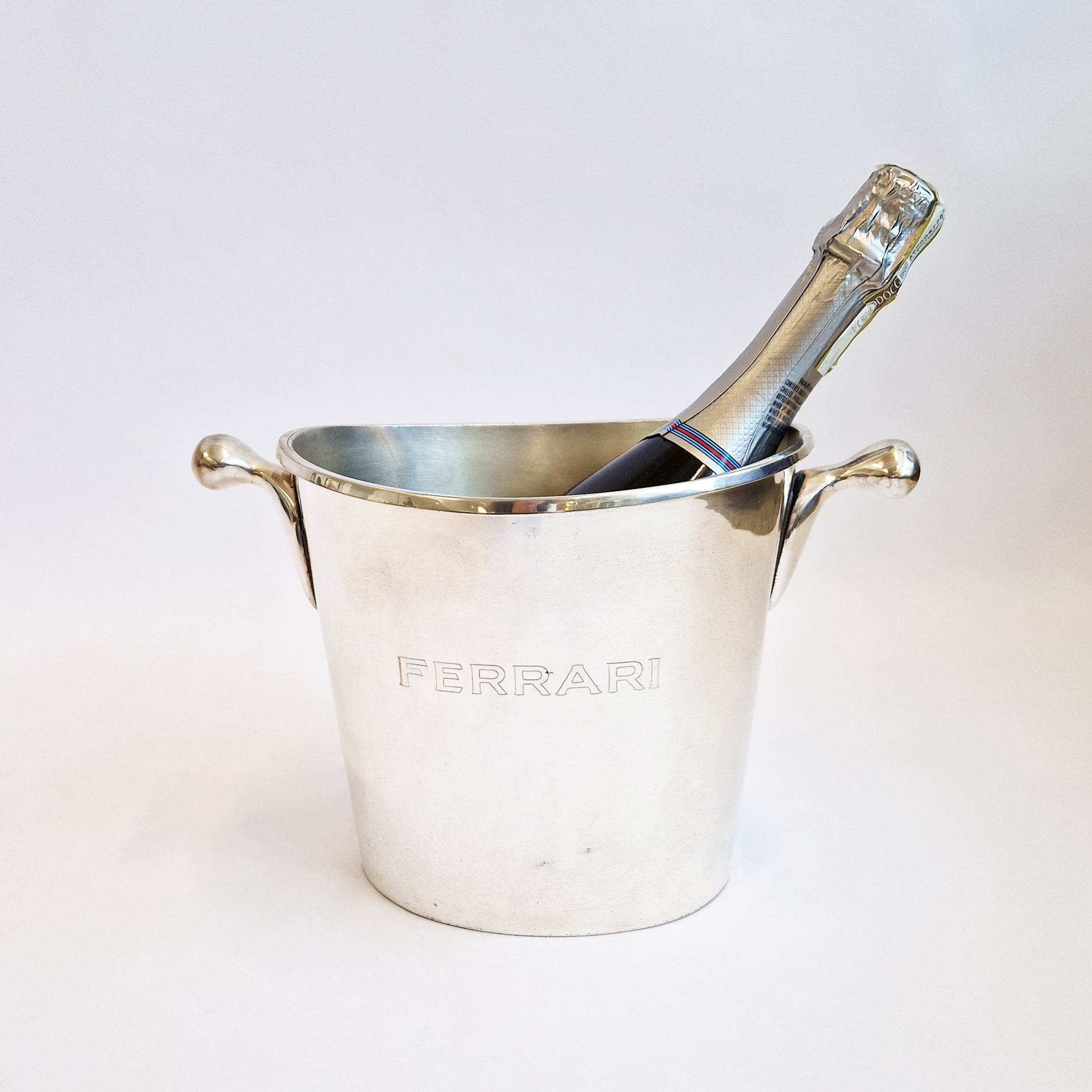 Vintage silver plated wine cooler by Ferrari Trento