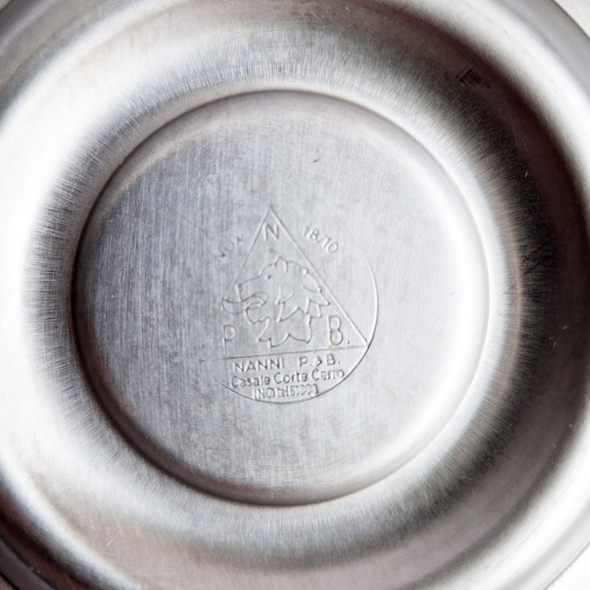 Vintage Nanni P&B stainless steel coffee cup set (2 available)