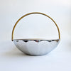 Vintage Italian fruit basket in stainless steel