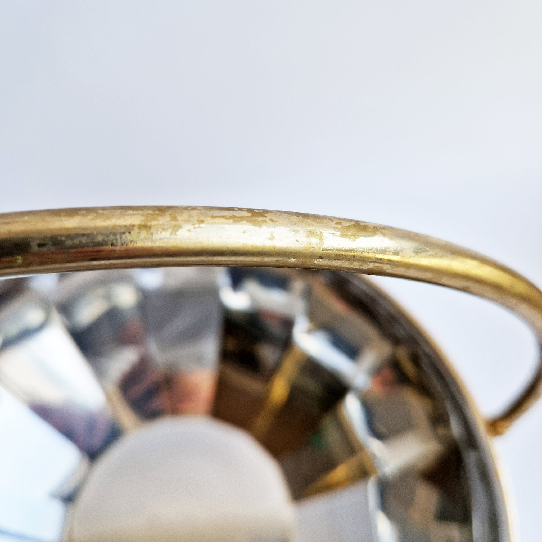 Vintage Italian fruit basket in stainless steel