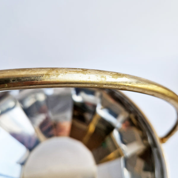 Vintage Italian fruit basket in stainless steel