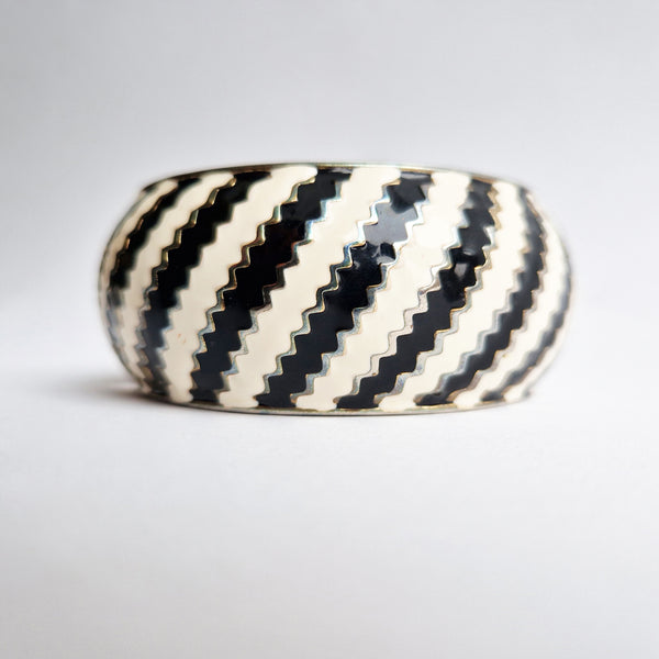 Vintage striped cuff bracelet