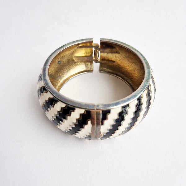 Vintage striped cuff bracelet