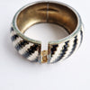 Vintage striped cuff bracelet