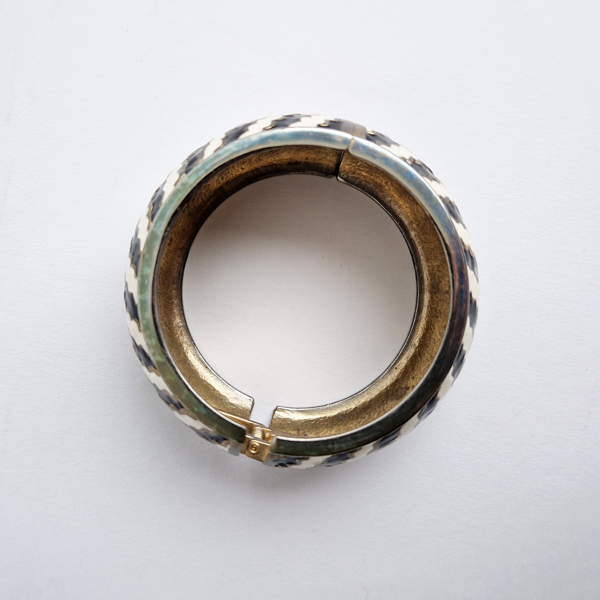 Vintage striped cuff bracelet