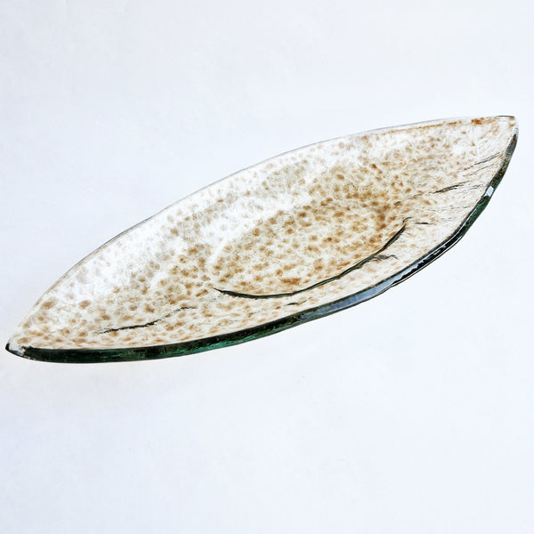 Vintage tortoise shell glass dish