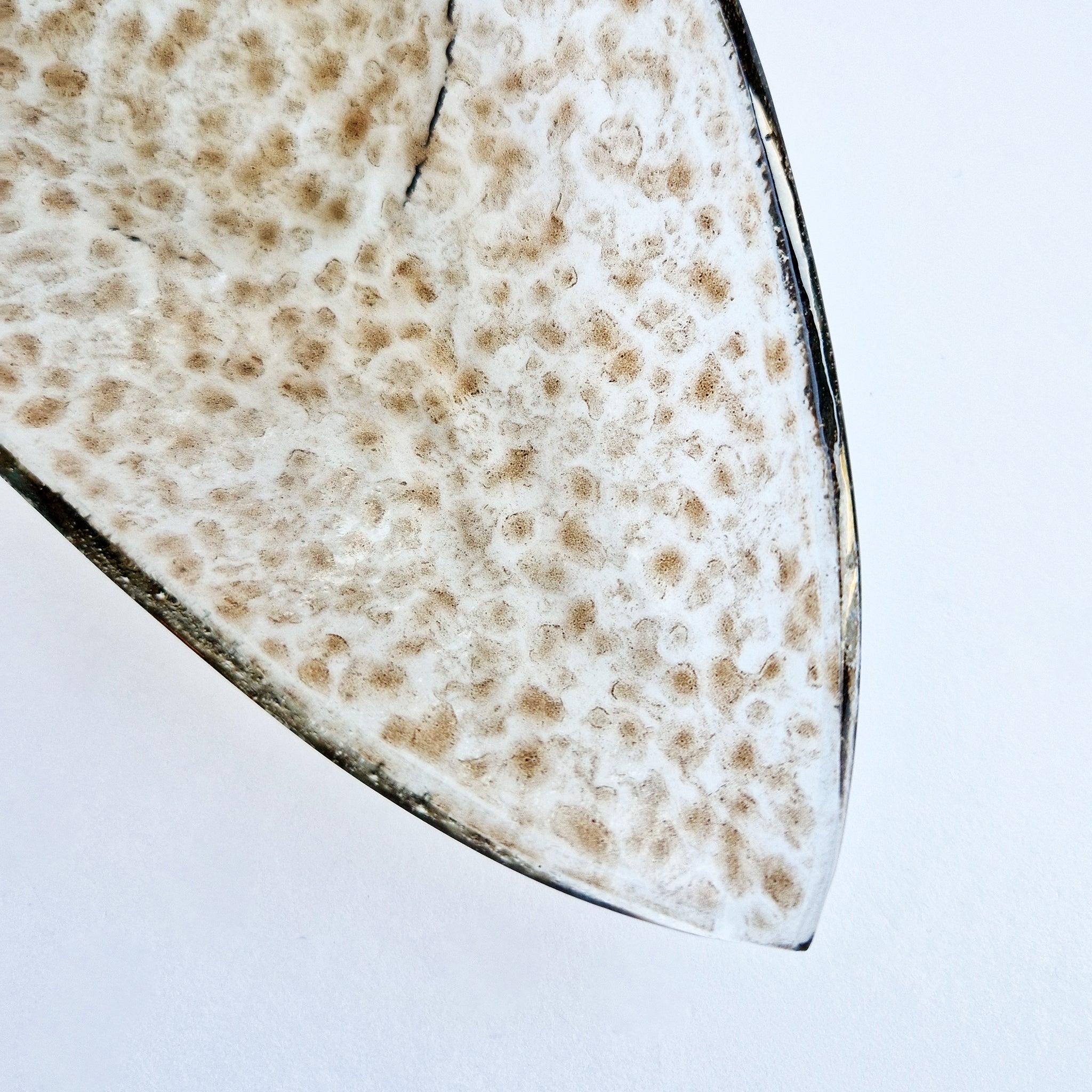 Vintage tortoise shell glass dish