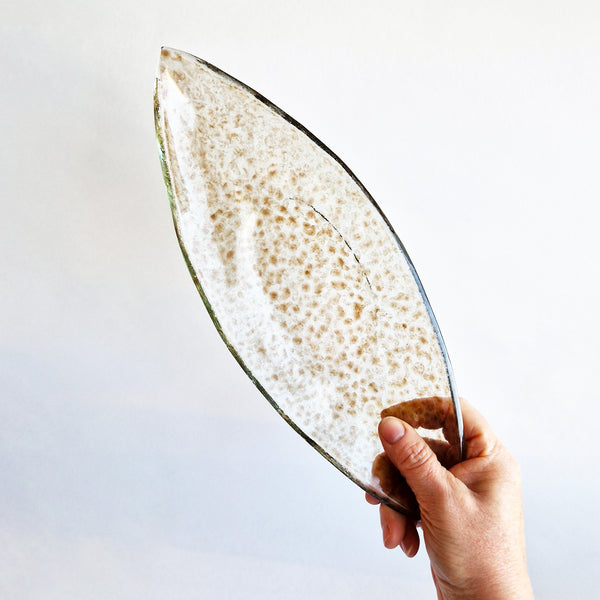 Vintage tortoise shell glass dish