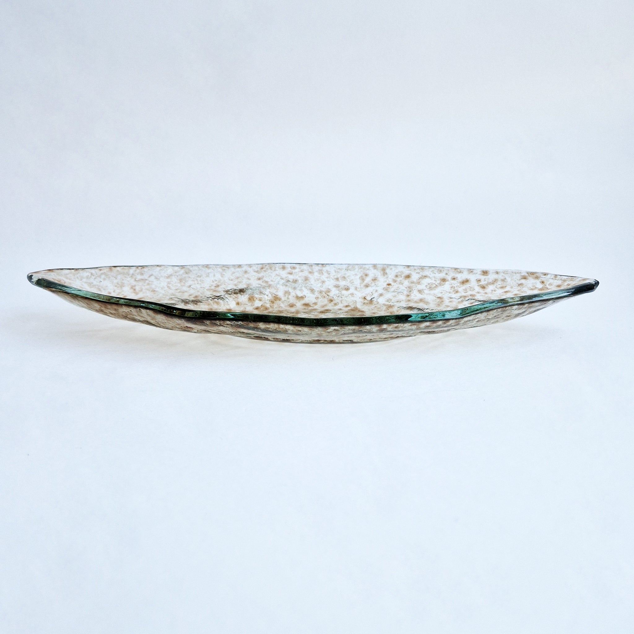 Vintage tortoise shell glass dish