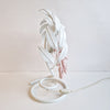 1980s wisteria table lamp by Hans Kögl in pink and white